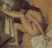 Edgar Degas Naked  woman wiping toes France oil painting artist
